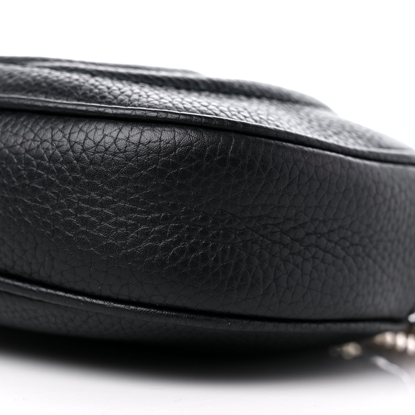 Pebbled Calfskin Mini Soho Chain Bag Black