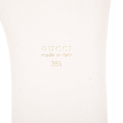 Gucci Metallic Nappa Sylvie Web Peggy Platform Sneakers 38.5 Oro Vecchio 7 of 11