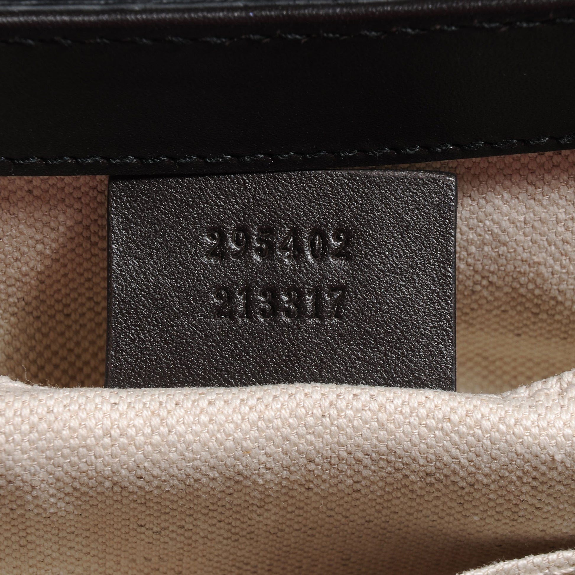 Gucci Monogram Margaux Calfskin Medium Emily Chain Shoulder Bag Beige Ebony Black 8 of 8