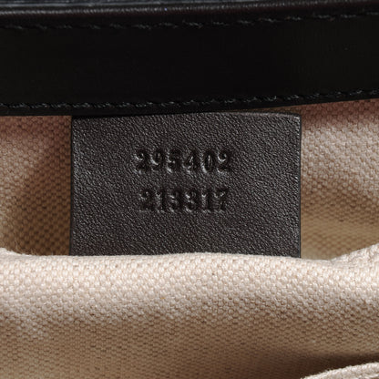 Gucci Monogram Margaux Calfskin Medium Emily Chain Shoulder Bag Beige Ebony Black 8 of 8