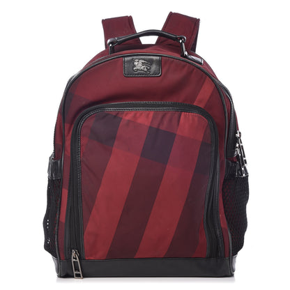 Burberry Nylon Supernova Check Backpack Red 1 of 16