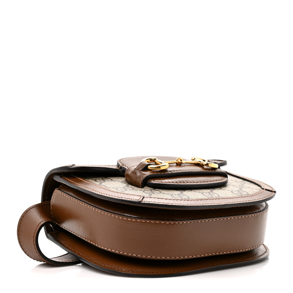GG Supreme Monogram Horsebit 1955 Belt Bag Beige Brown Sugar