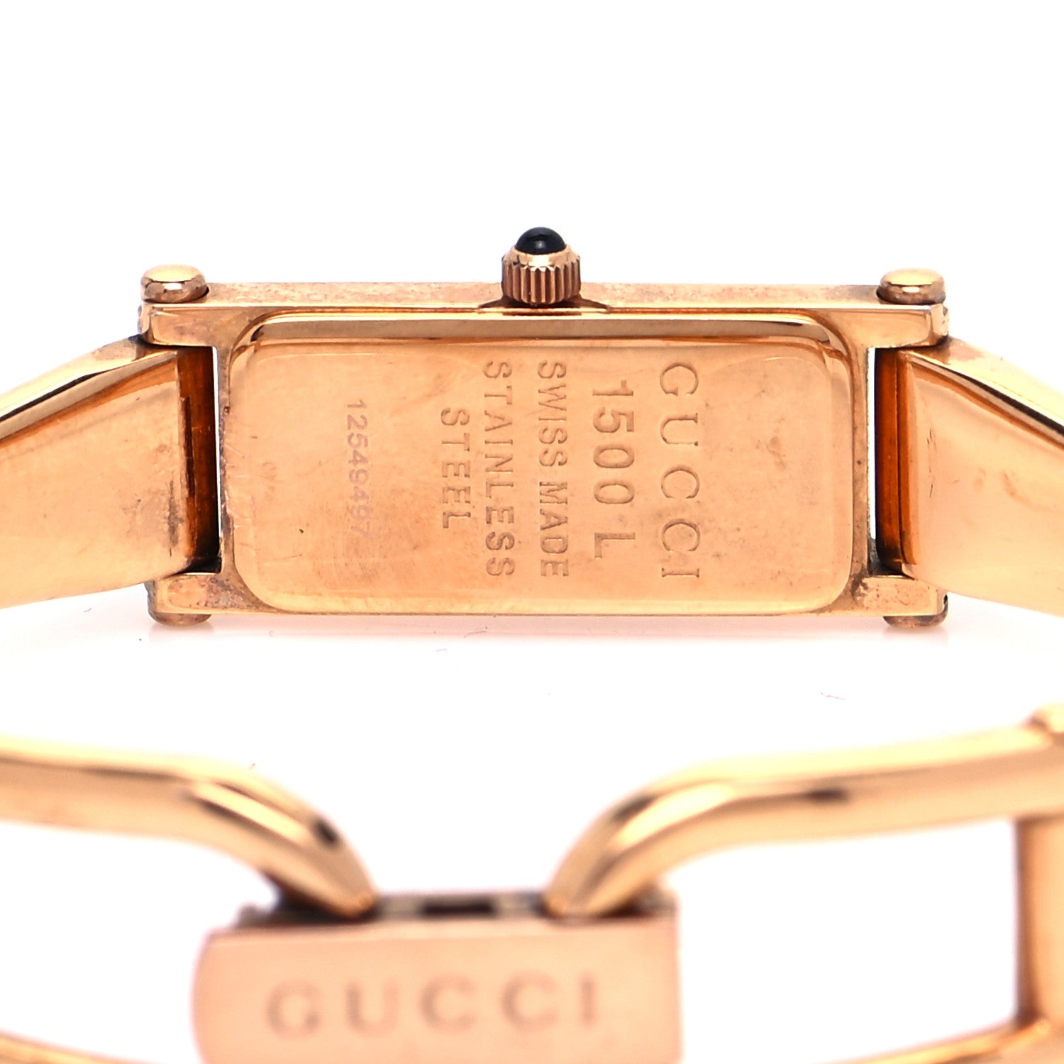 Gucci Stainless Steel Mother of Pearl 12mm 1500L Horsebit Quartz Watch 7 of 8