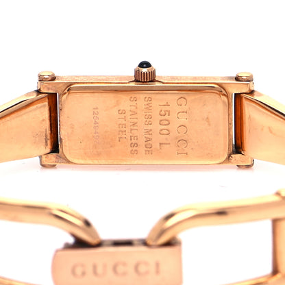 Gucci Stainless Steel Mother of Pearl 12mm 1500L Horsebit Quartz Watch 7 of 8