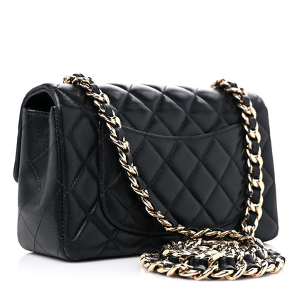 Chanel Lambskin Quilted Mini Coco Charms Rectangular Flap Black 3 of 10