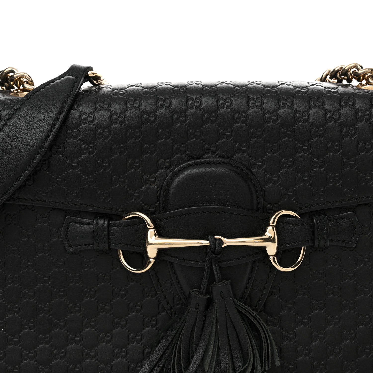Gucci Microguccissima Medium Emily Chain Shoulder Bag Black 8 of 15