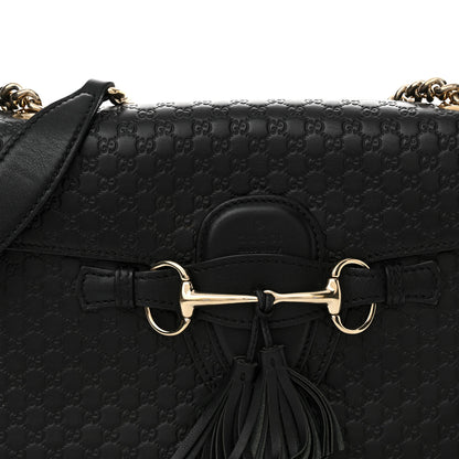 Gucci Microguccissima Medium Emily Chain Shoulder Bag Black 8 of 15