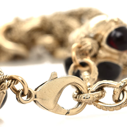 Chanel Enamel Gripoix Multi Strand Chain Bracelet Gold 4 of 5