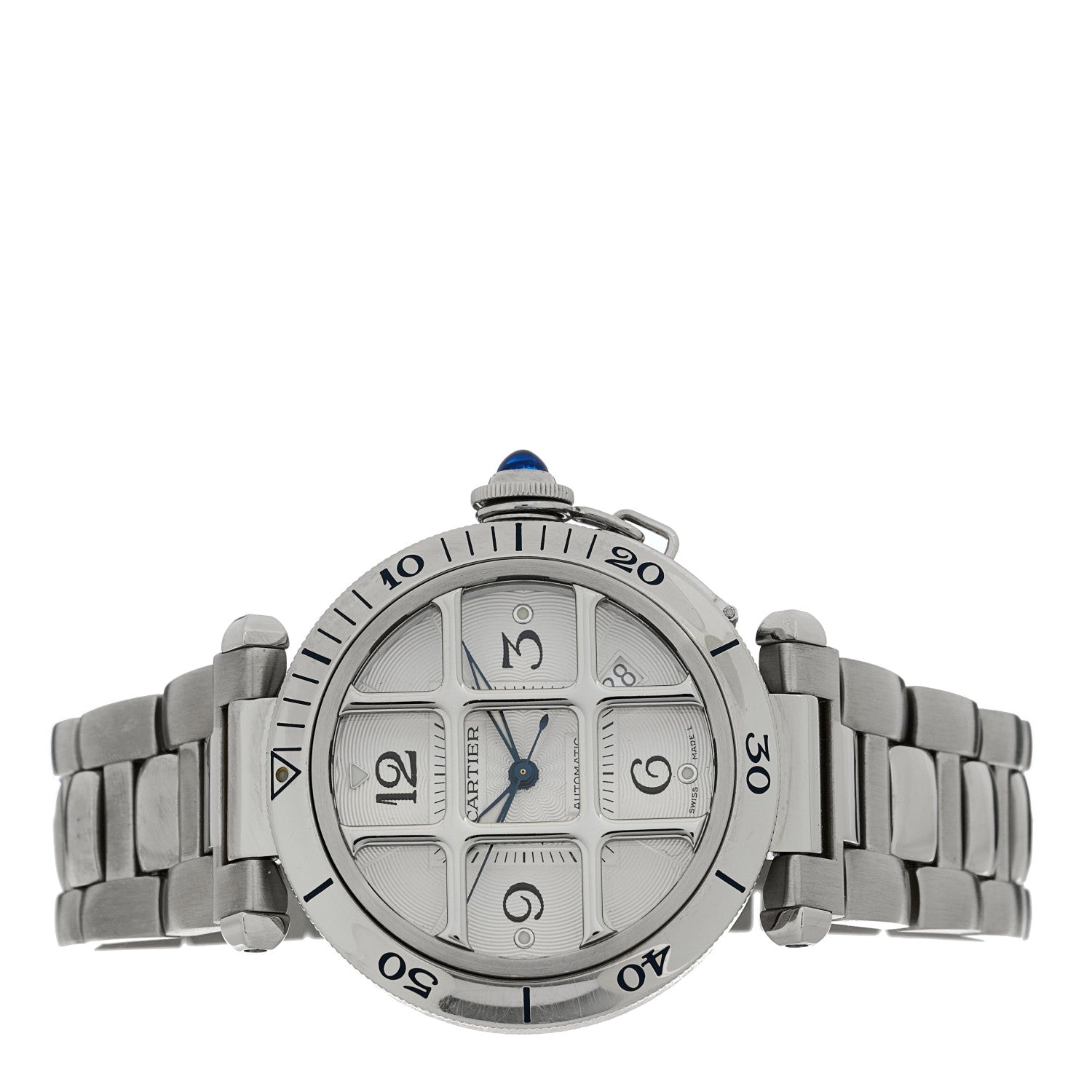 Cartier Stainless Steel 38mm Pasha C Grille Automatic Watch 2 of 4