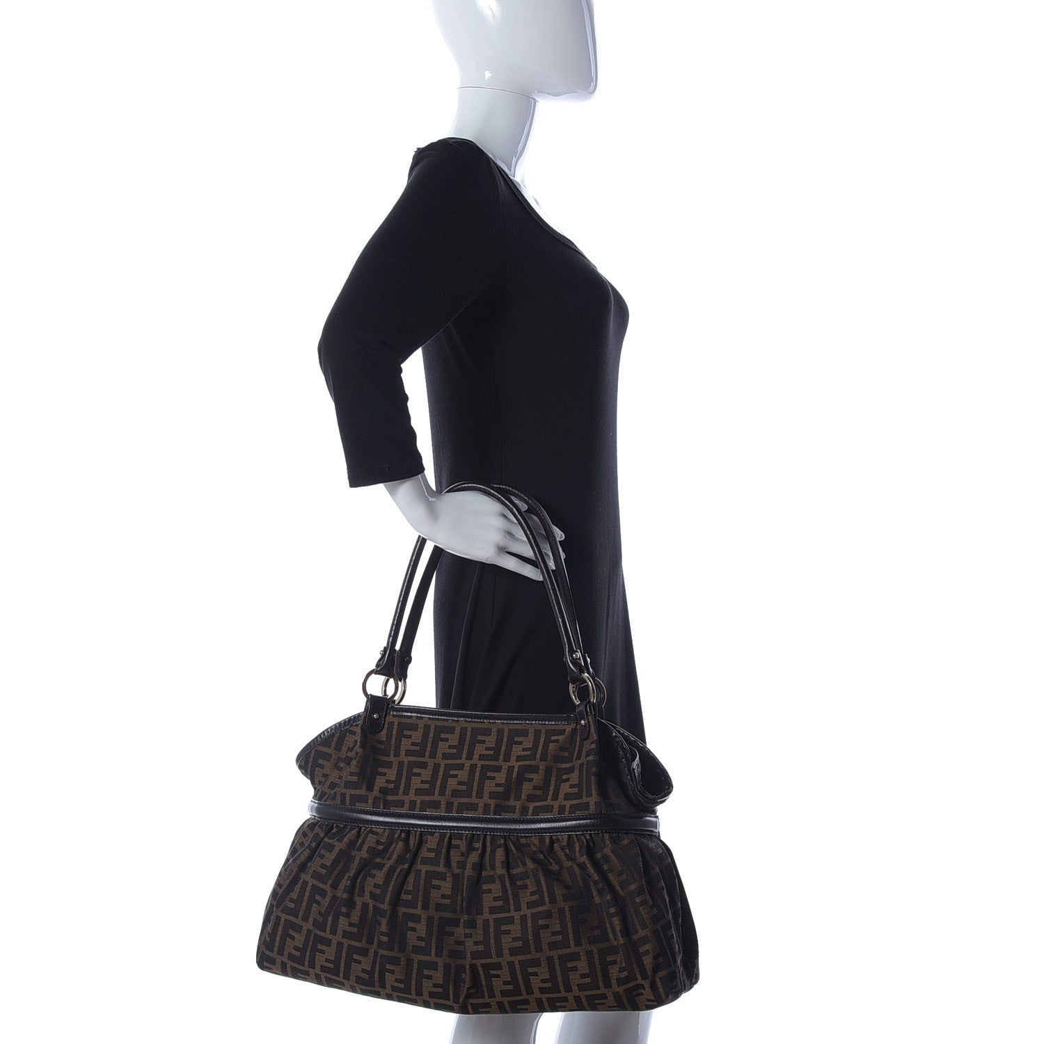 Fendi Zucca Large Chef Shopper Tote Tobacco 2 of 9