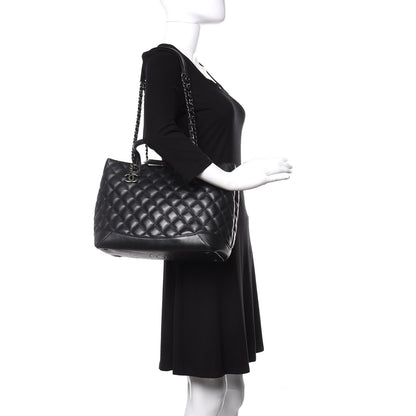 Chanel Calfskin Quilted Small Easy Shopping Tote Black 2 of 12