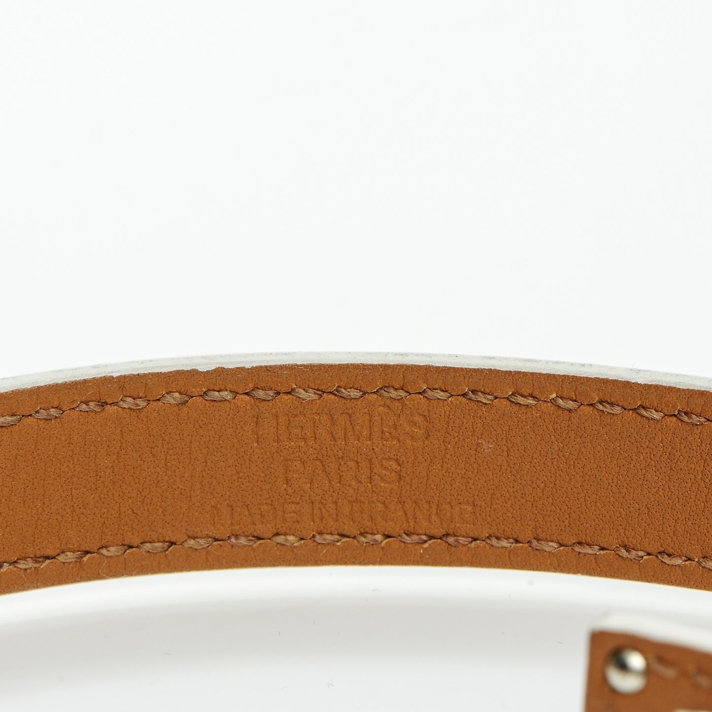 Epsom Kelly Double Tour Bracelet XS White