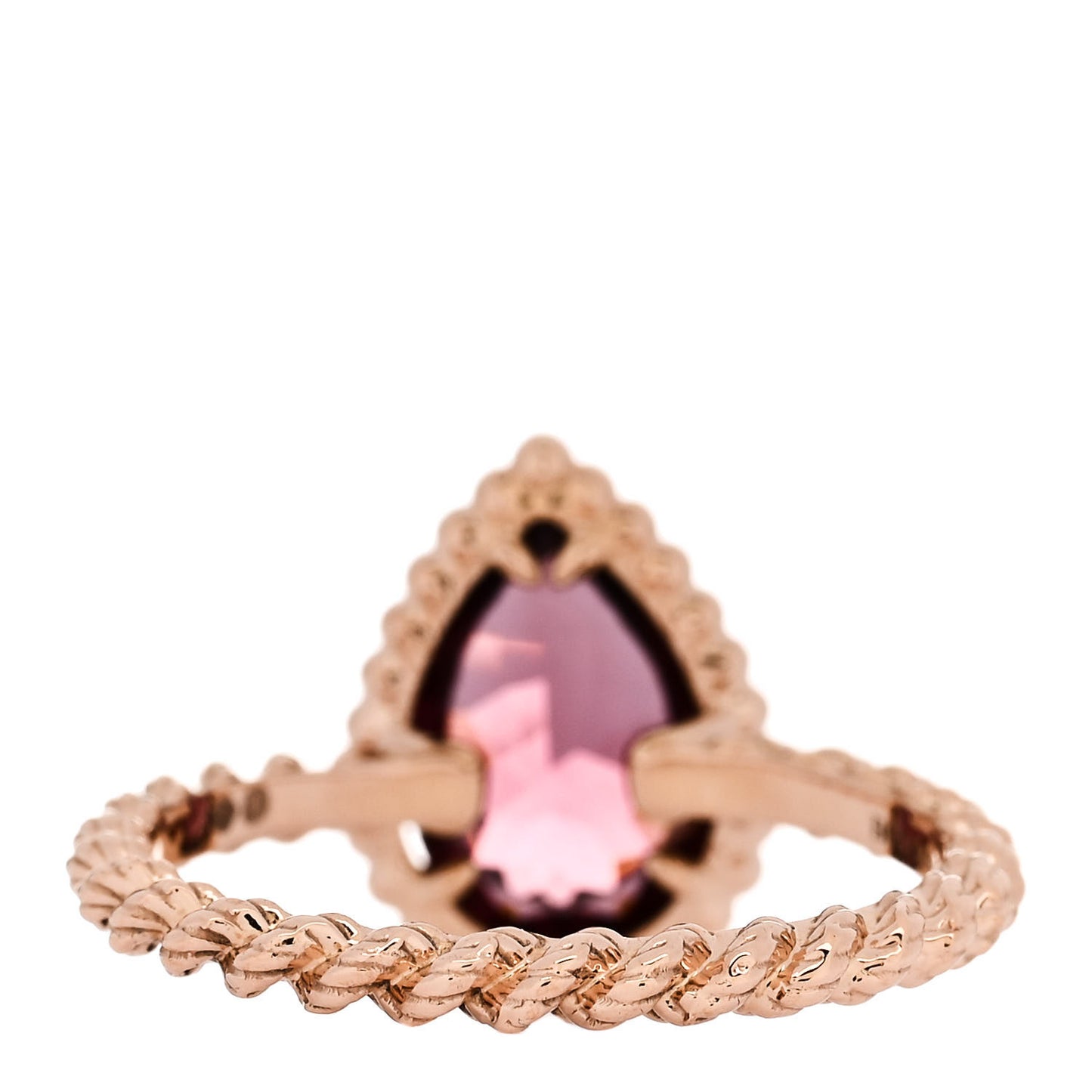 18K Rose Gold Rhodolite Small Serpent Boheme Ring 52 6