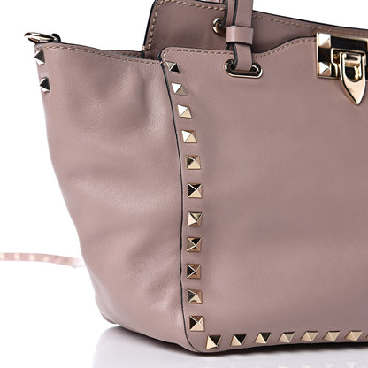 Valentino Garavani Vitello Small Rockstud Tote Poudre 12 of 12