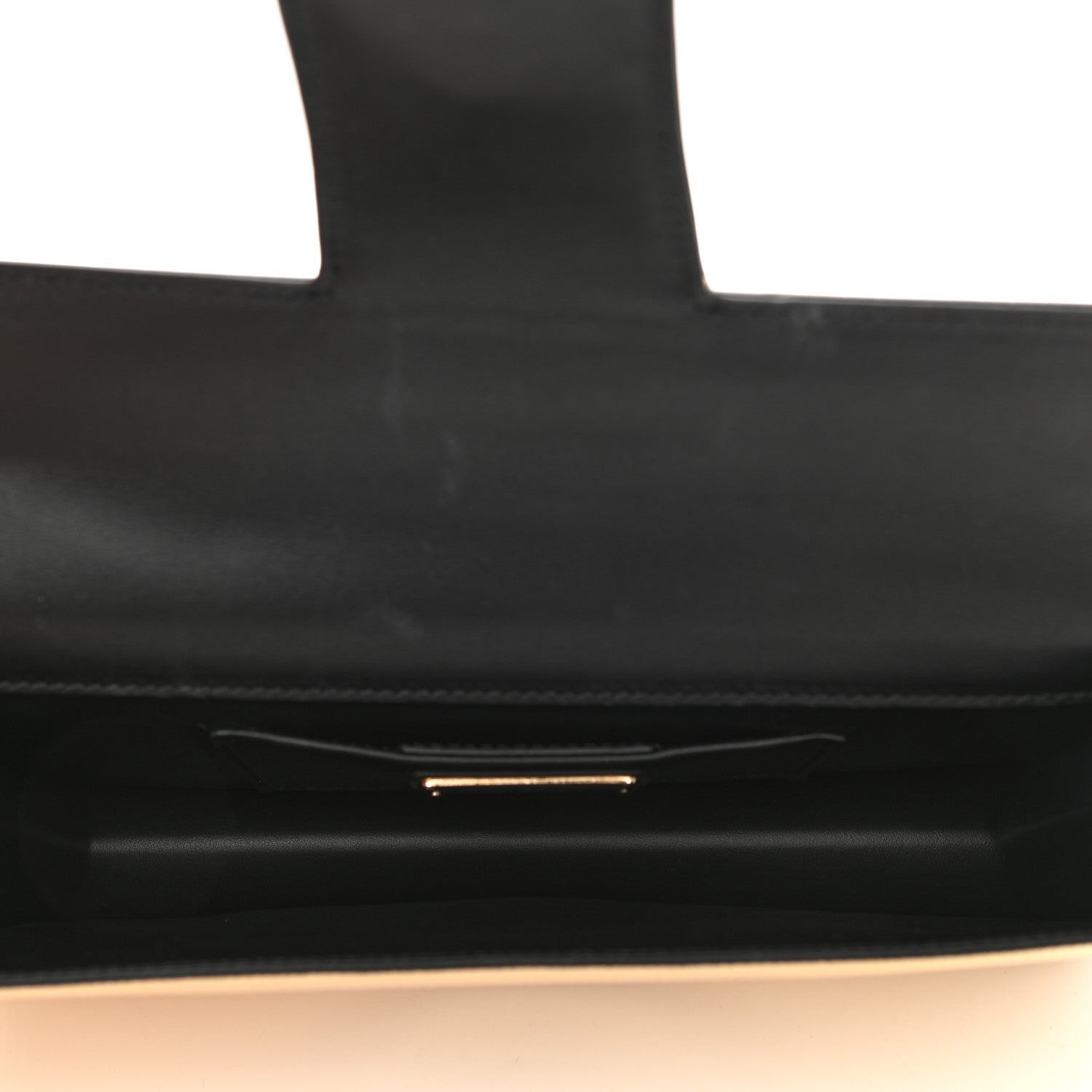 Salvatore Ferragamo Metallic Hammered Calfskin Thalia Clutch With Chain Gold 4 of 6