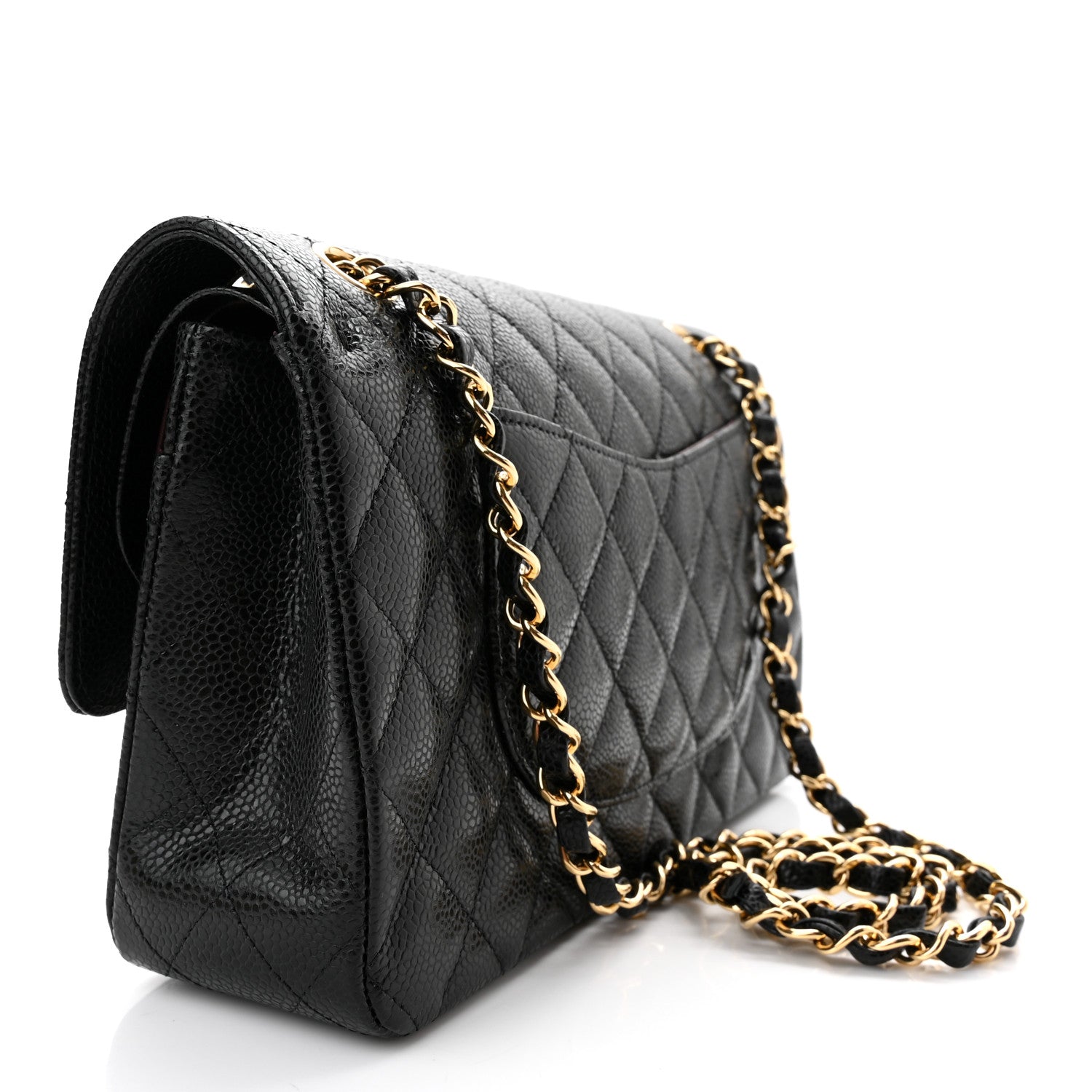 Chanel Caviar Quilted Medium Double Flap Black 3 of 12