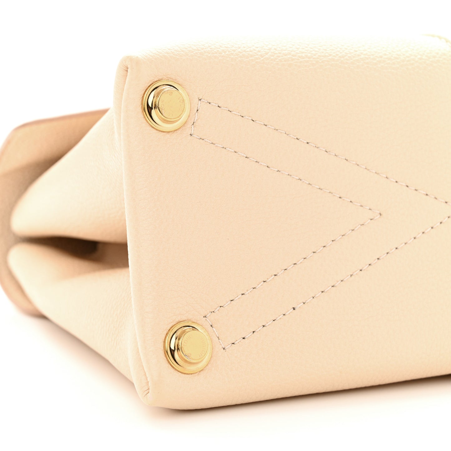 Grained Smooth Calfskin Rose Des Vents PM Creme
