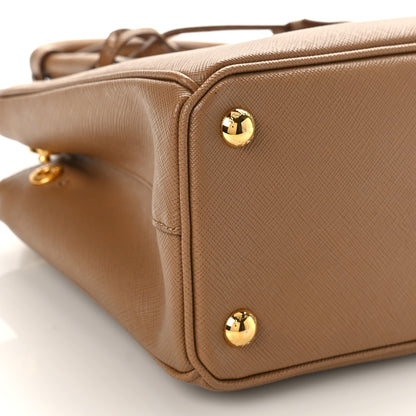 Prada Saffiano Small Galleria Double Zip Tote Caramel 7 of 8