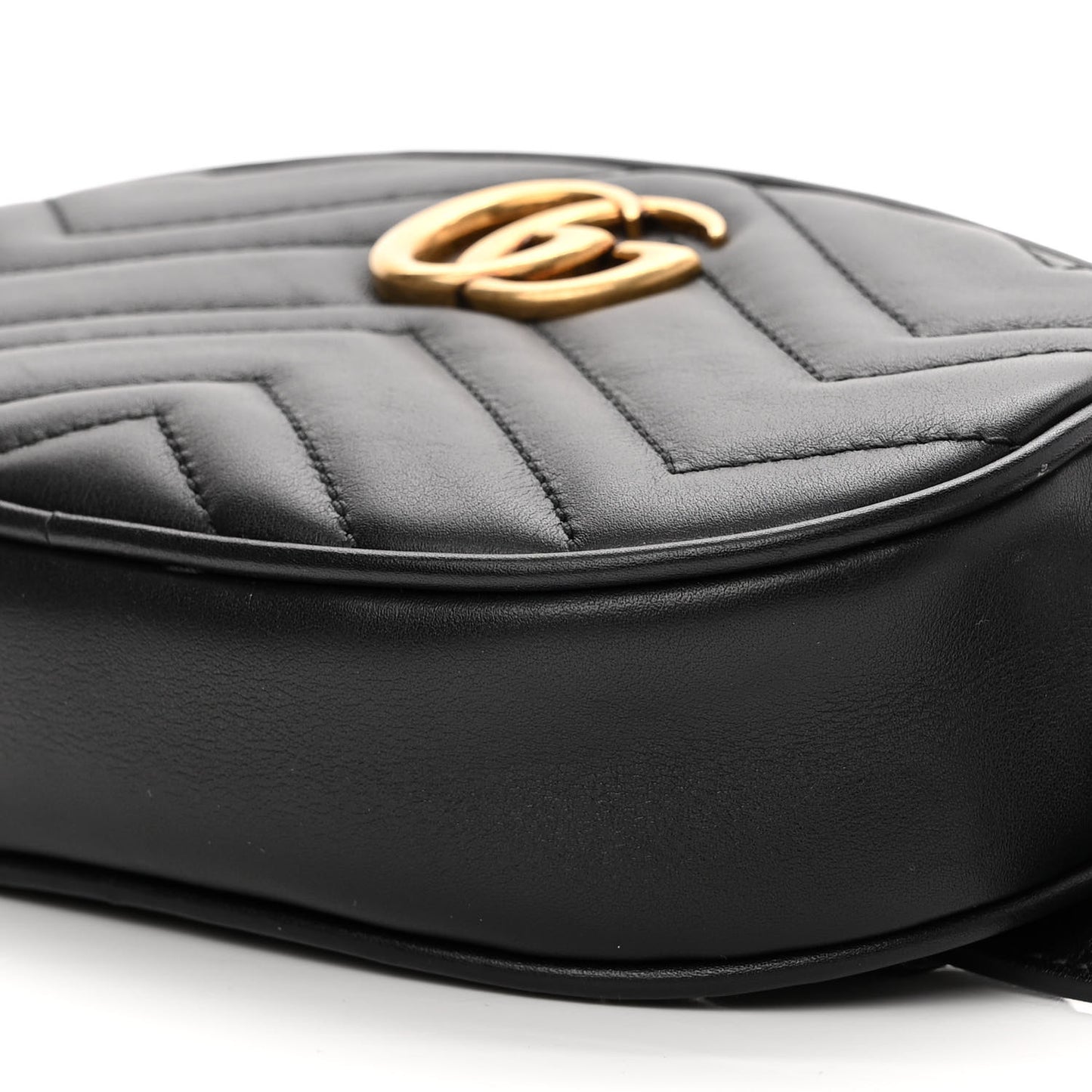 Calfskin Matelasse GG Marmont Belt Bag 75 30 Black