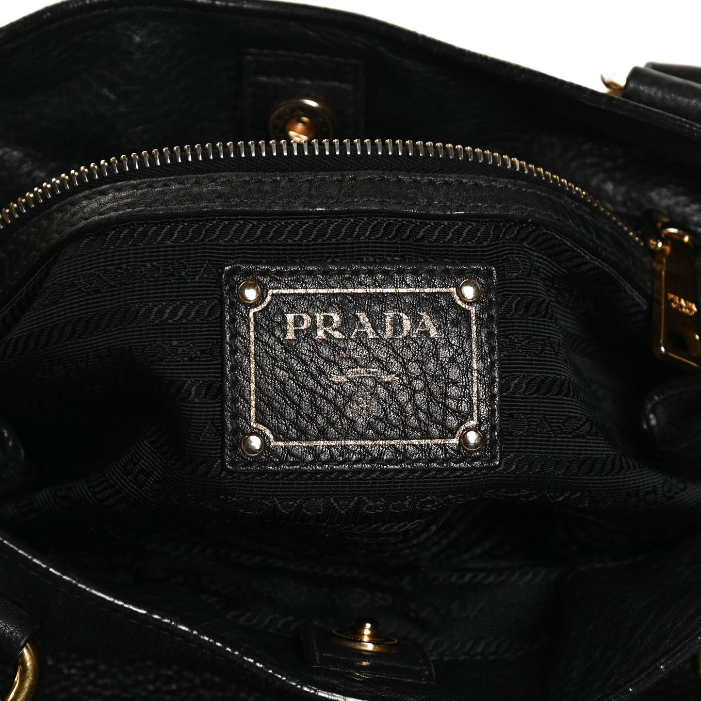 Vitello Daino Top Handle Tote Black