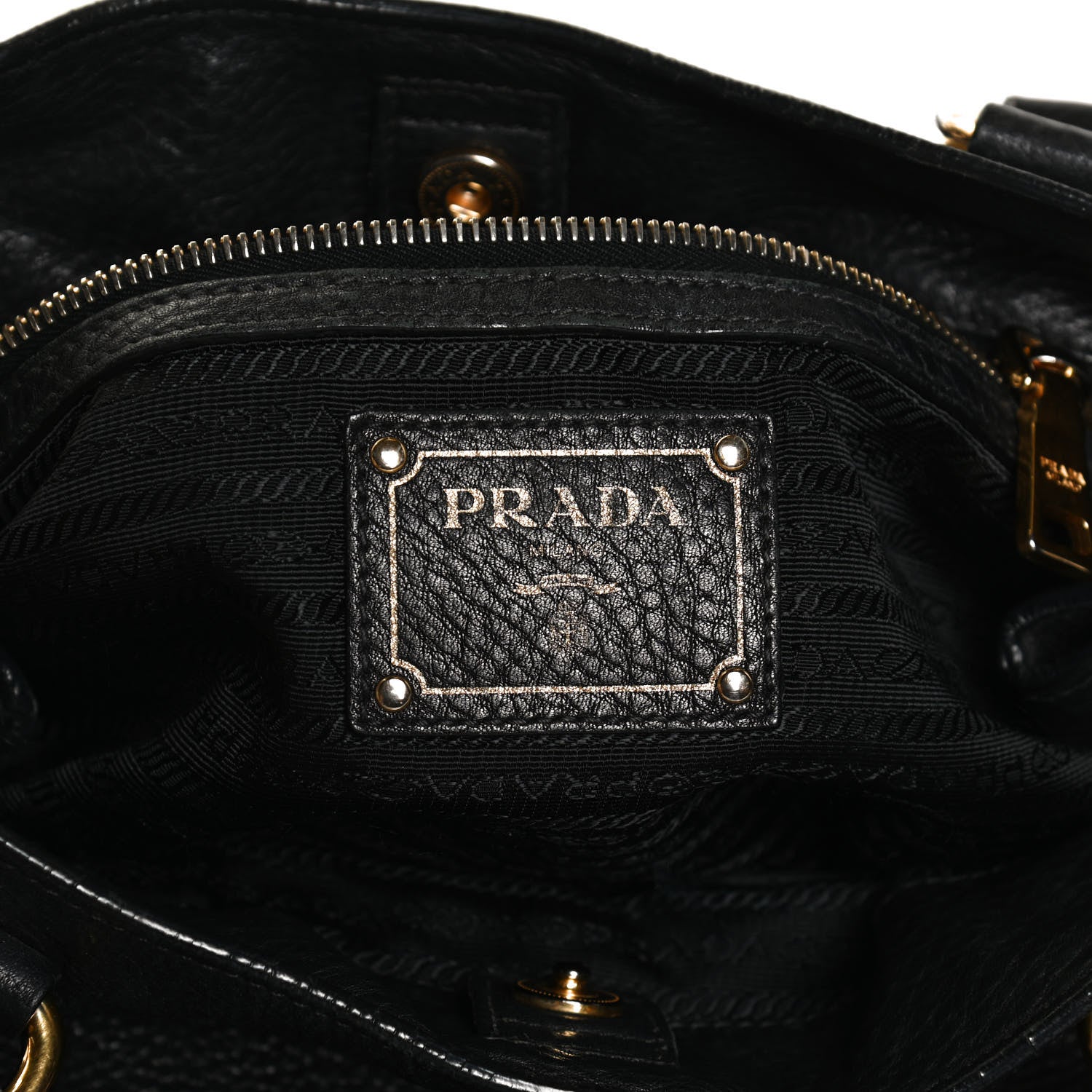 Prada Vitello Daino Top Handle Tote Black 5 of 16
