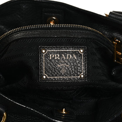 Prada Vitello Daino Top Handle Tote Black 5 of 16