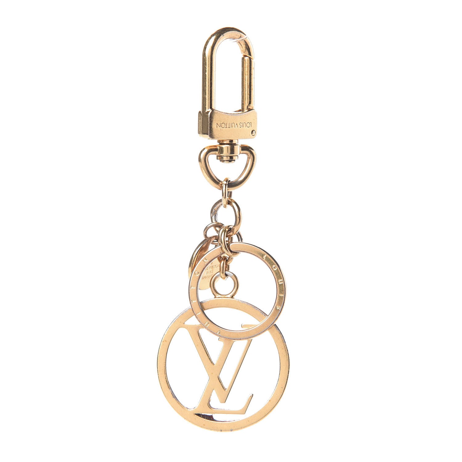 Louis Vuitton LV Circle Bag Charm Key Holder Gold 1 of 5