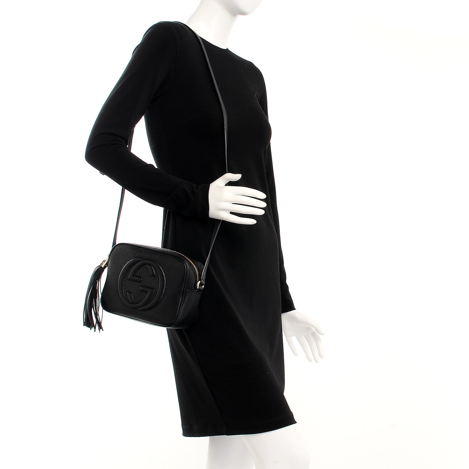 Gucci Pebbled Calfskin Small Soho Disco Bag Black 3 of 13