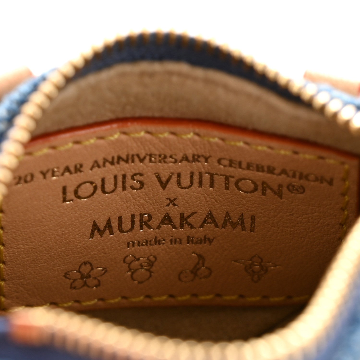 Louis Vuitton LV X TM Monogram Denim Cerises Micro Speedy Bag Charm Blue 4 of 7