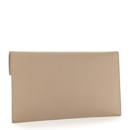 Saint Laurent Grain De Poudre Uptown Pouch Dark Beige 3 of 8
