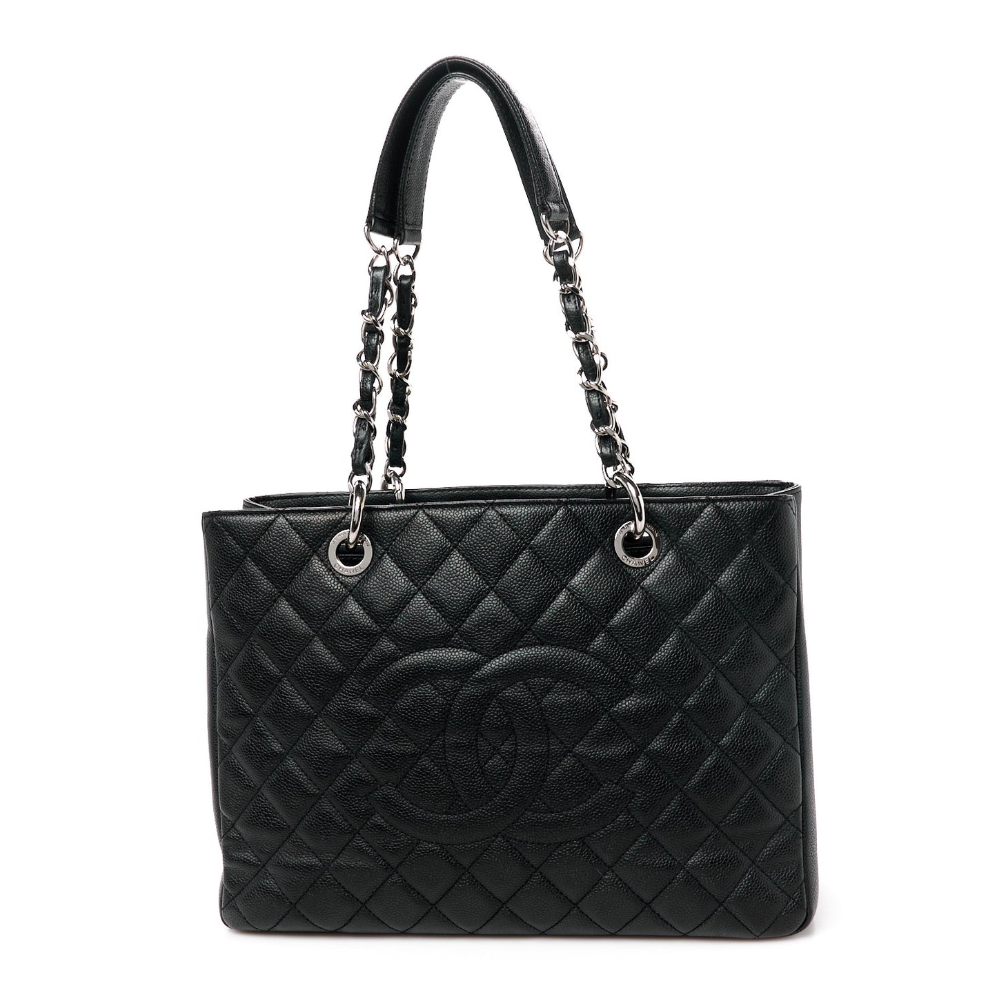 Caviar Quilted Grand Shopping Tote GST Black