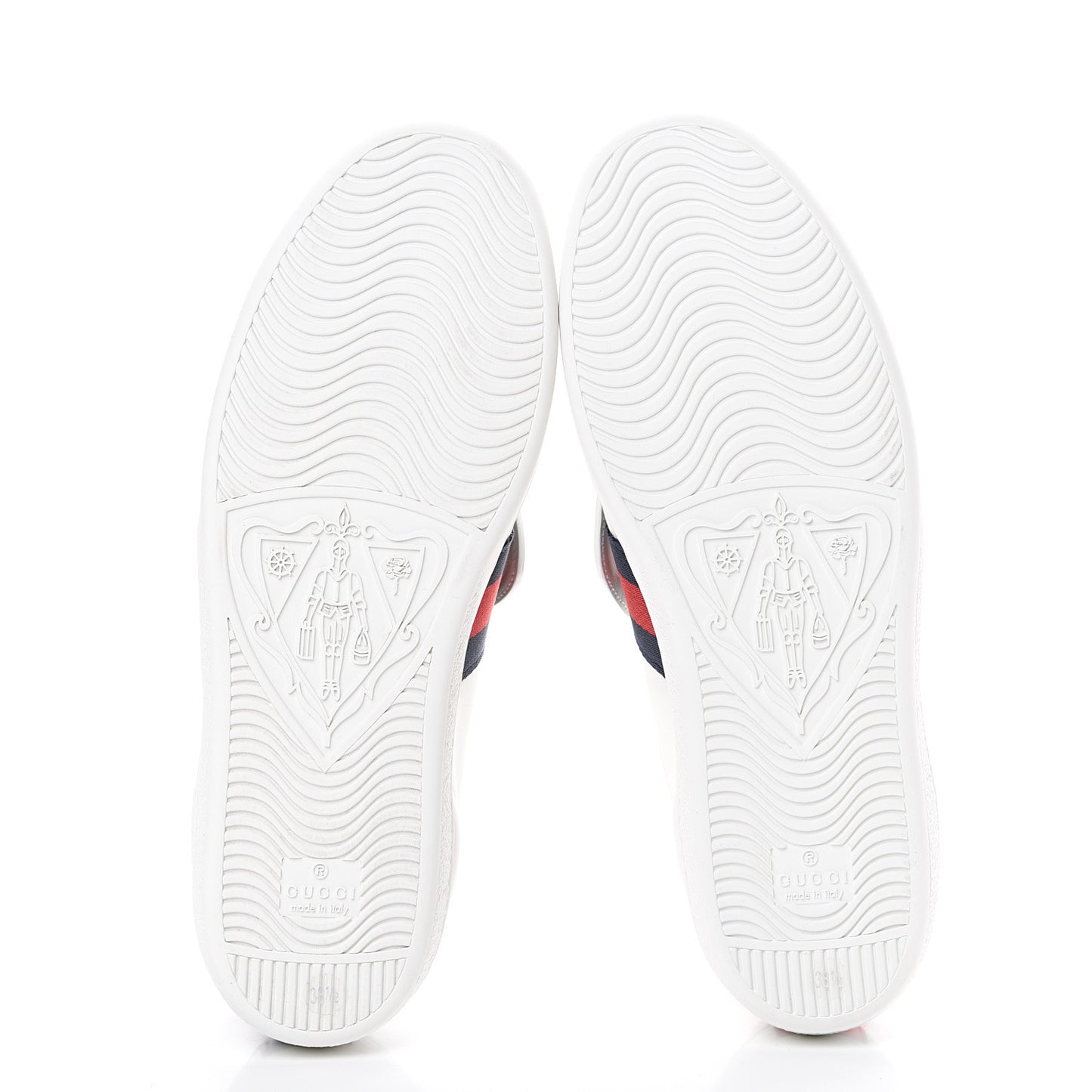 Calfskin Ayers Web Crystal LOVED Womens New Ace Sneakers 38.5 White