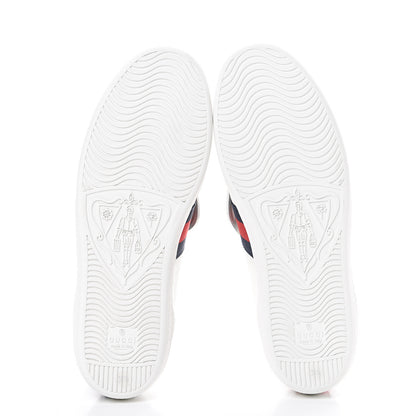 Gucci Calfskin Ayers Web Crystal LOVED Womens New Ace Sneakers 38.5 White 5 of 8