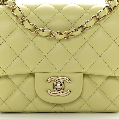 Chanel Lambskin Quilted Mini Square Flap Green 8 of 14