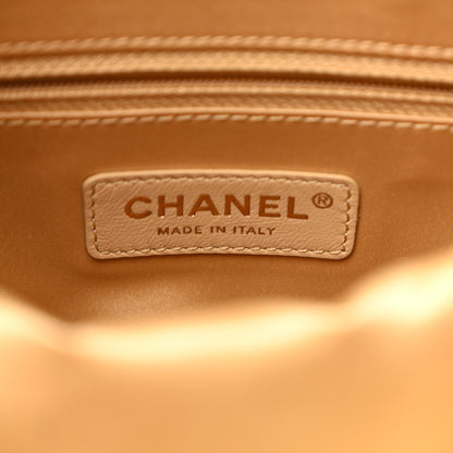 Chanel Tweed Fringe Quilted Chain Around Flap Clutch Black Gold 6 of 10
