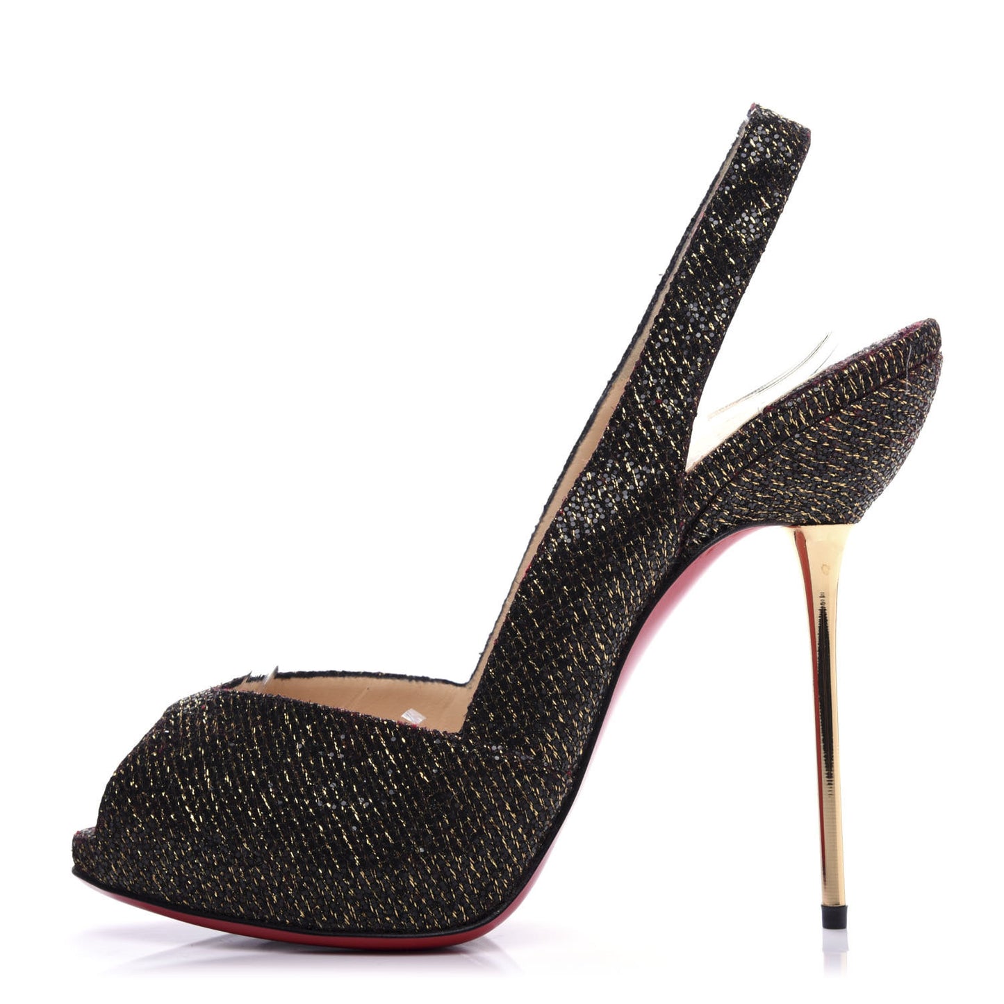 Glitter Boulimina 120 Platform Slingback Pumps 37.5 Black
