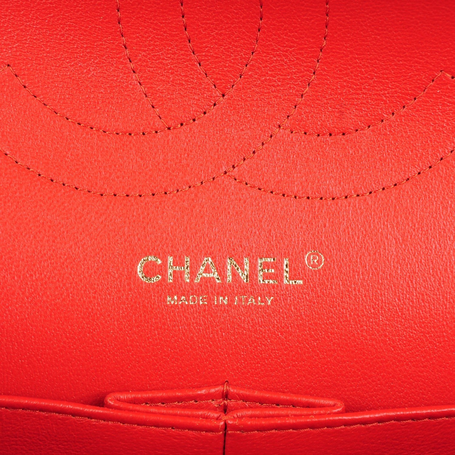 Chanel Pearly Caviar Quilted Jumbo Double Flap Orange 7 of 8