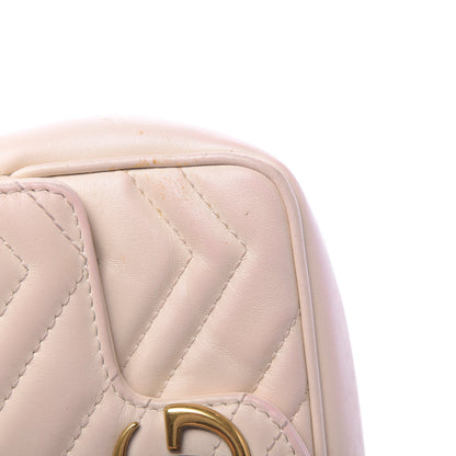 Gucci Calfskin Matelasse Super Mini GG Marmont Shoulder Bag White 13 of 19