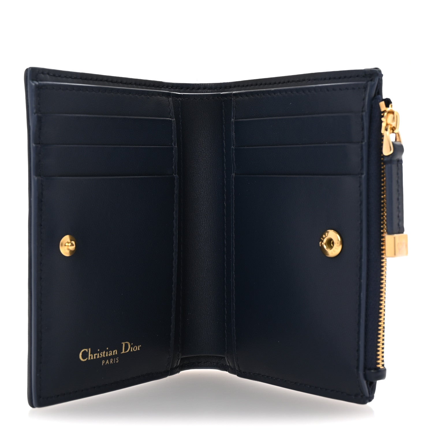 Christian Dior Toile De Jouy Reverse Jacquard 30 Montaigne Wallet Blue 5 of 8