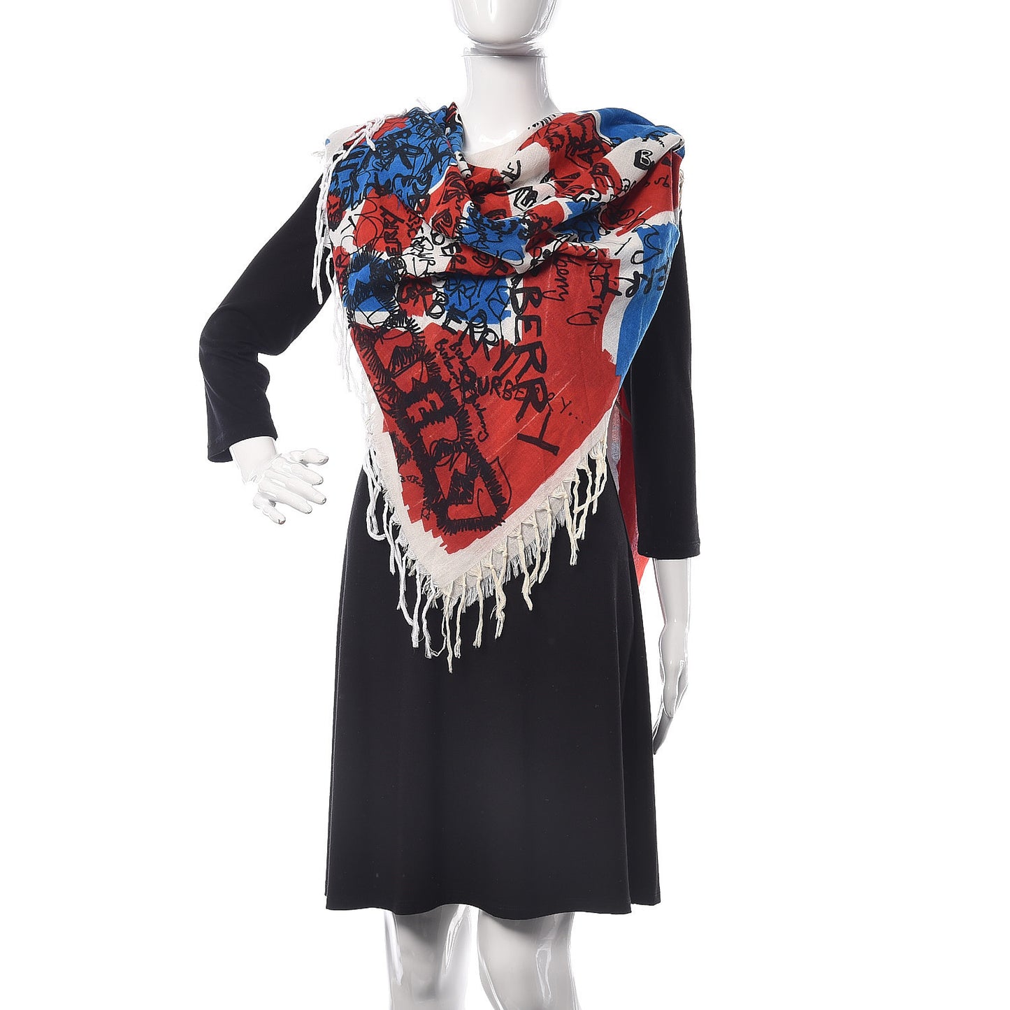 Silk Cotton Sketchbook Colorblock Square Scarf Multicolor