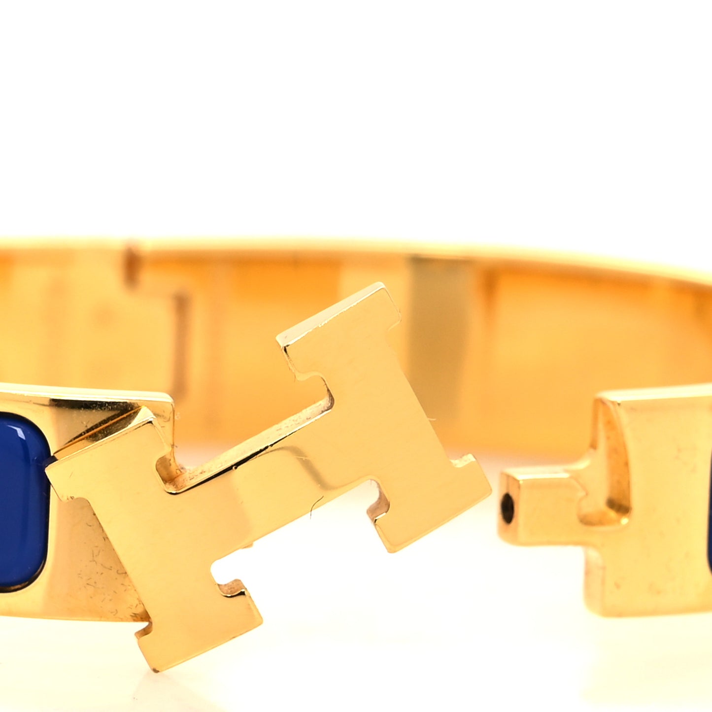 Narrow Enamel Clic Clac H Bracelet PM Bleu Royal