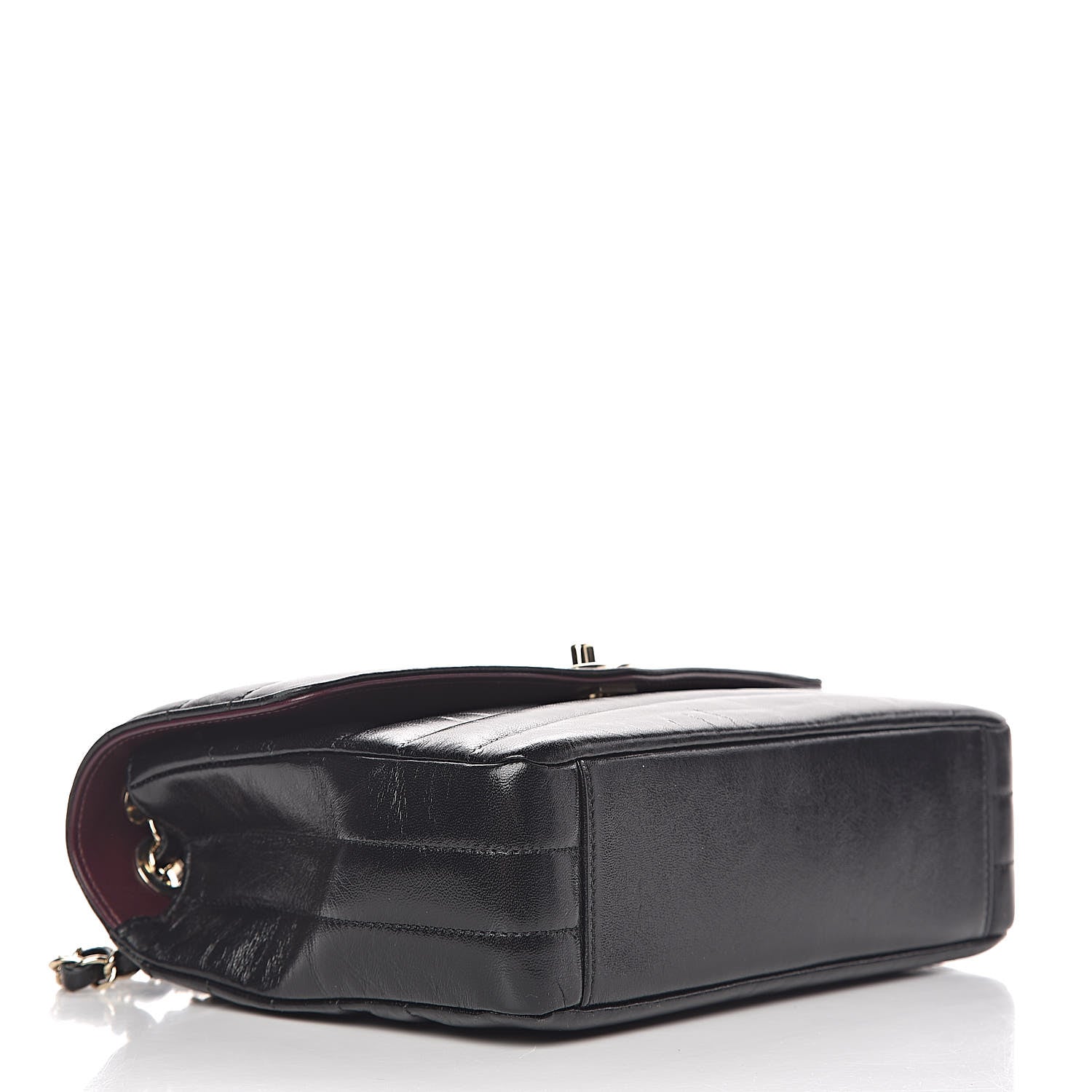 Chanel Shiny Lambskin Chevron Quilted Miroir Black 4 of 11