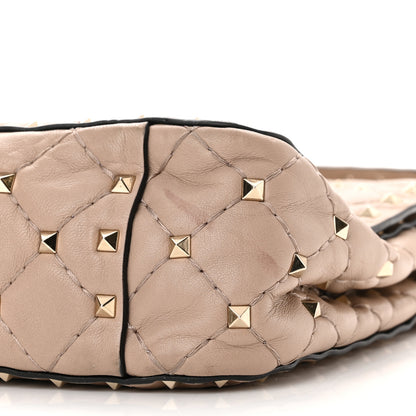 Valentino Garavani Nappa Medium Rockstud Spike Shoulder Bag Poudre 9 of 12