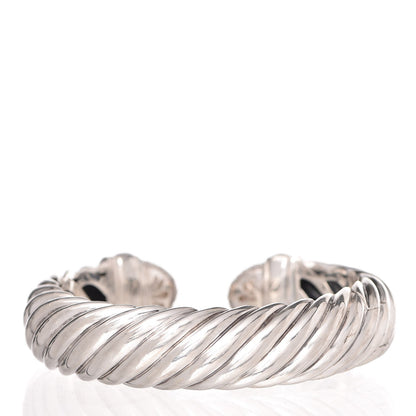 David Yurman Sterling Silver Diamond 15mm Waverly Bracelet 3 of 6