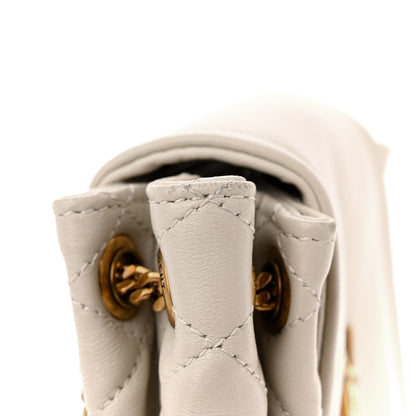 Saint Laurent Lambskin Quilted Monogram Mini Nolita Blanc Vintage 14 of 15