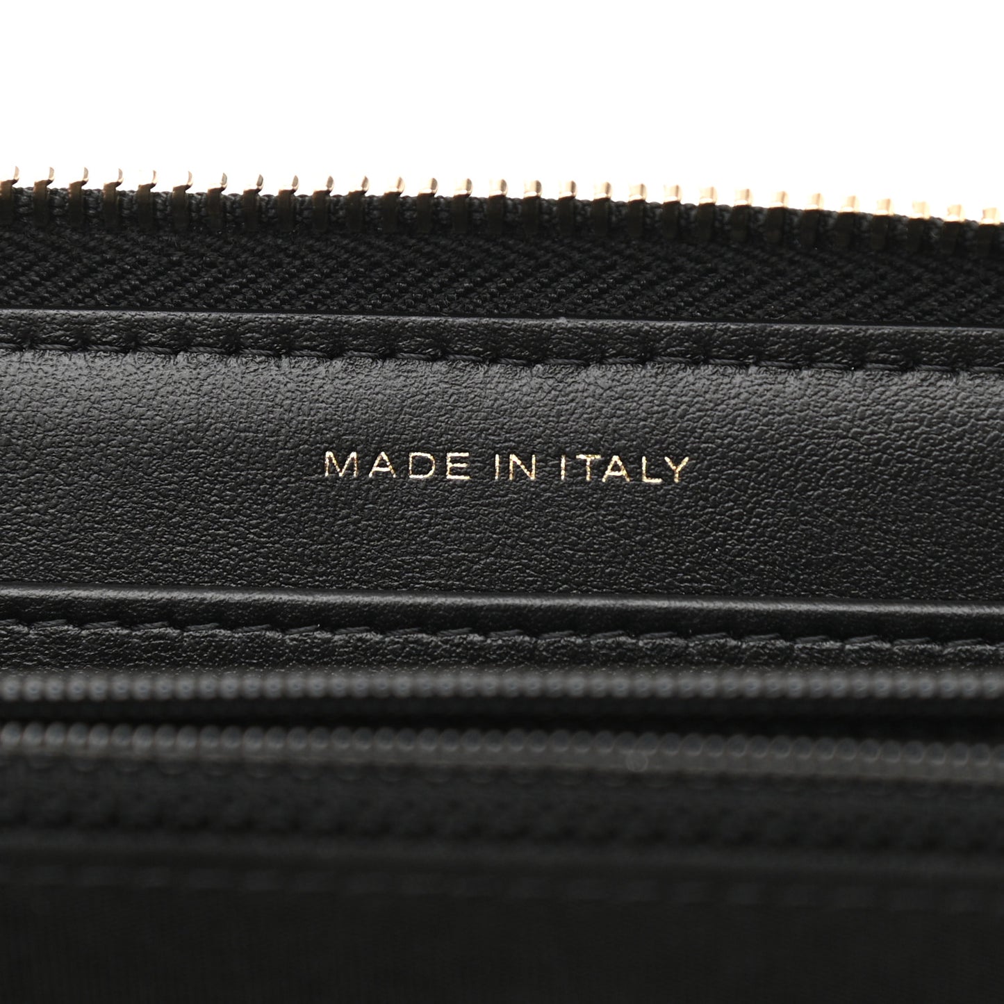 Shiny Lambskin Gusset Zip Around Waist Belt Wallet Black