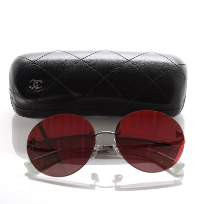 Chanel Mirrored Round Sunglasses 4216 Red 8 of 8