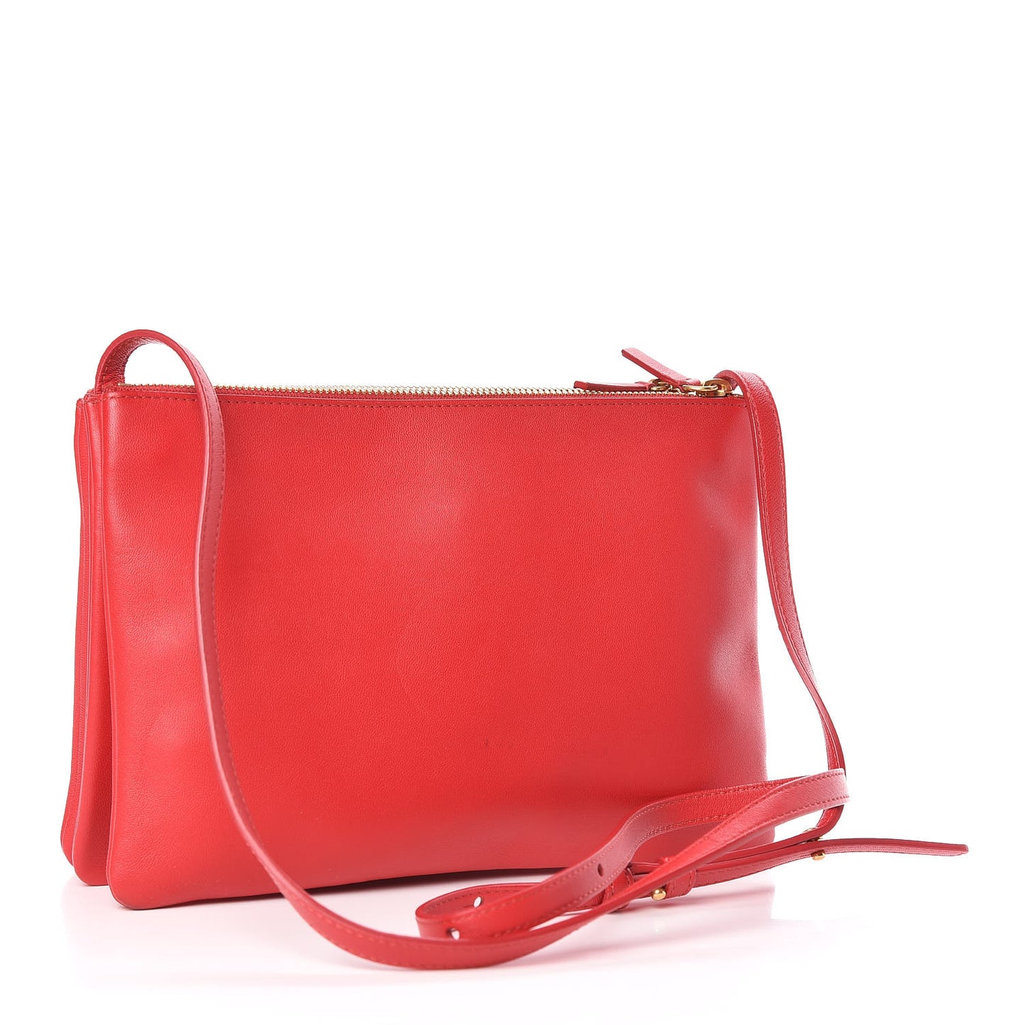 Lambskin Large Trio Crossbody Bag Red