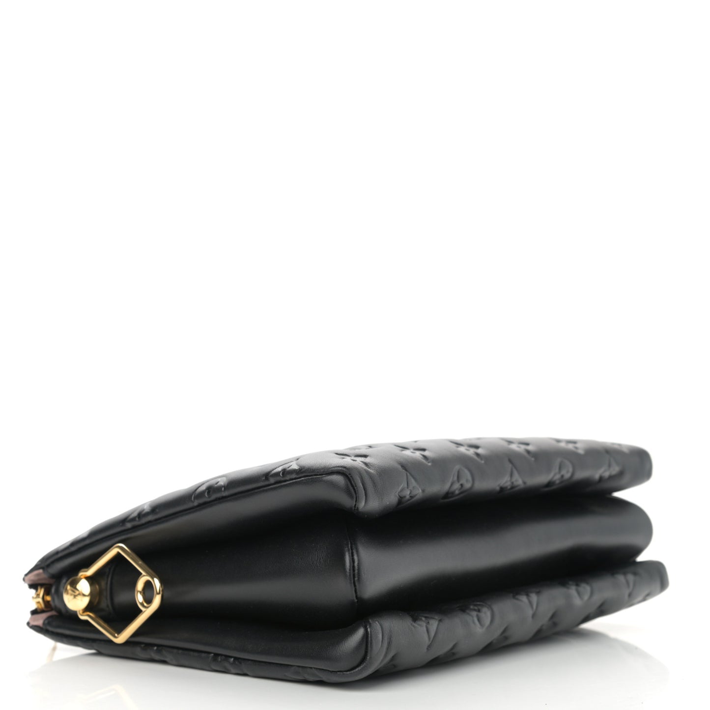 Lambskin Embossed Monogram Coussin PM Black