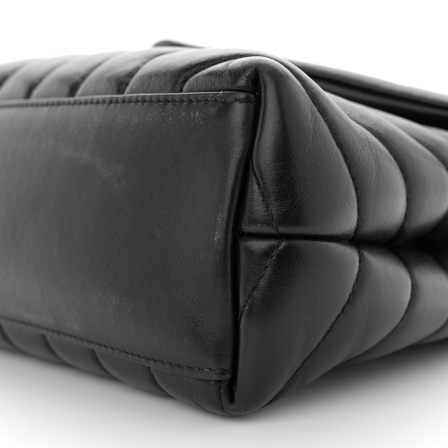 Saint Laurent Calfskin Y Quilted Monogram Small Loulou Chain Satchel Black 10 of 13